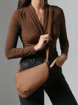 Cross Body Tas Large City Perle Leder Nathan baume Bruin n city 1-vue-porte